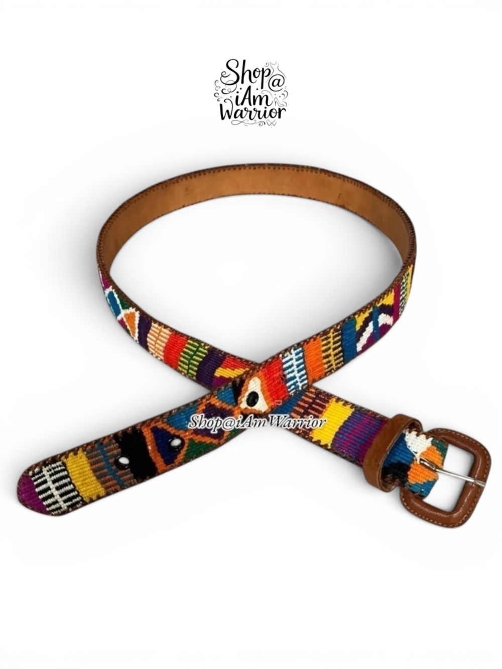Guatemalan genuine leather hand made embroidered unisex belt *shop@iamwarrior